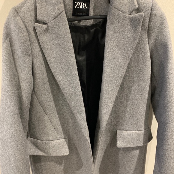 Zara Grey Wool Peacoat - Picture 4 of 4